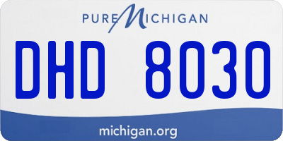 MI license plate DHD8030