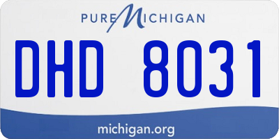 MI license plate DHD8031