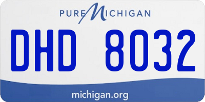 MI license plate DHD8032