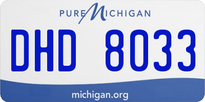 MI license plate DHD8033