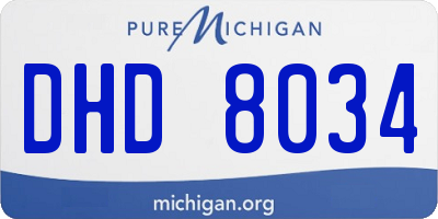 MI license plate DHD8034