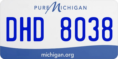 MI license plate DHD8038