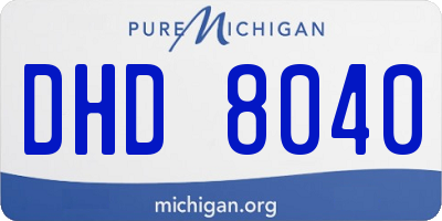 MI license plate DHD8040
