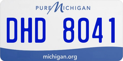 MI license plate DHD8041