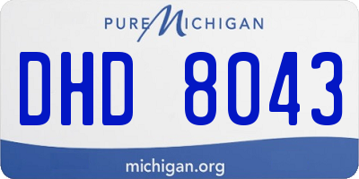 MI license plate DHD8043