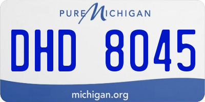 MI license plate DHD8045