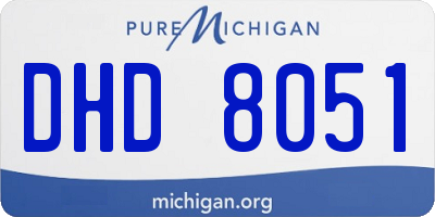 MI license plate DHD8051