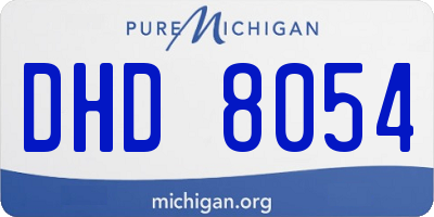 MI license plate DHD8054