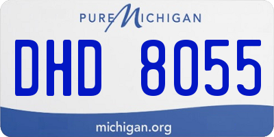 MI license plate DHD8055