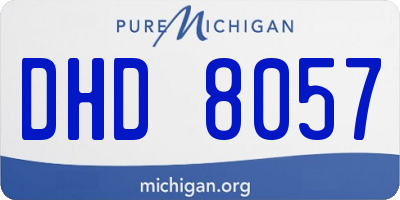 MI license plate DHD8057