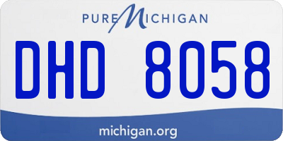 MI license plate DHD8058