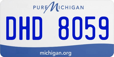 MI license plate DHD8059