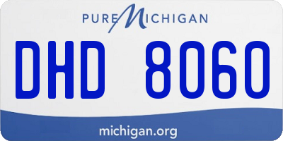 MI license plate DHD8060