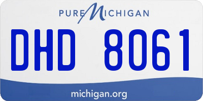 MI license plate DHD8061