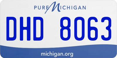 MI license plate DHD8063