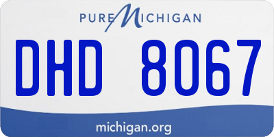 MI license plate DHD8067