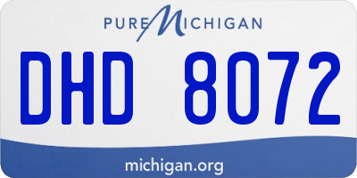 MI license plate DHD8072