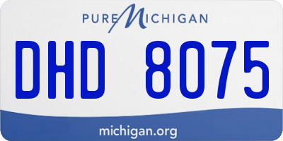 MI license plate DHD8075