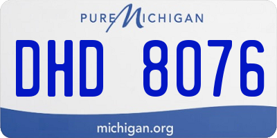MI license plate DHD8076