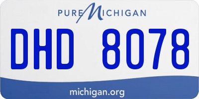 MI license plate DHD8078