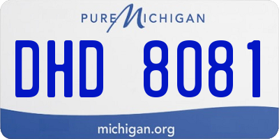 MI license plate DHD8081
