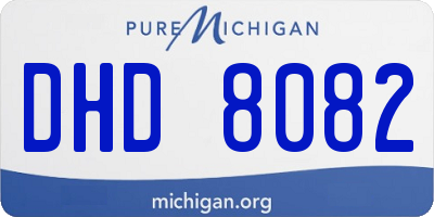 MI license plate DHD8082