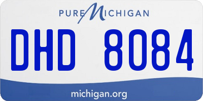 MI license plate DHD8084
