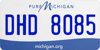 MI license plate DHD8085
