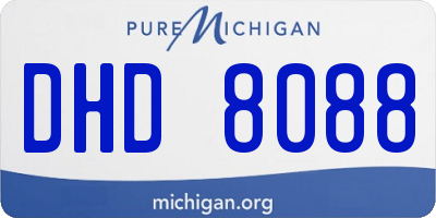 MI license plate DHD8088