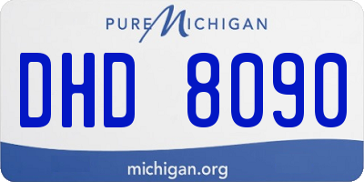 MI license plate DHD8090
