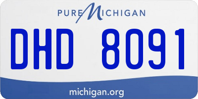 MI license plate DHD8091