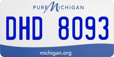 MI license plate DHD8093