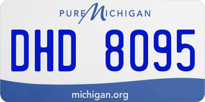 MI license plate DHD8095