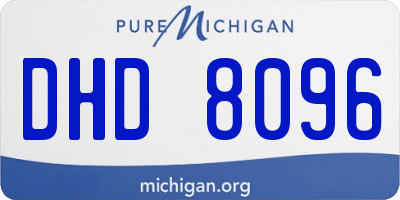 MI license plate DHD8096