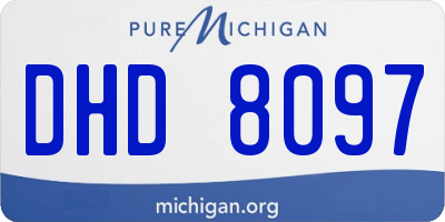 MI license plate DHD8097
