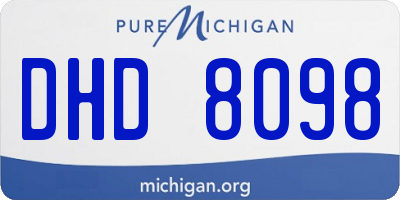 MI license plate DHD8098