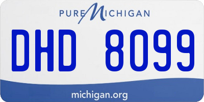 MI license plate DHD8099