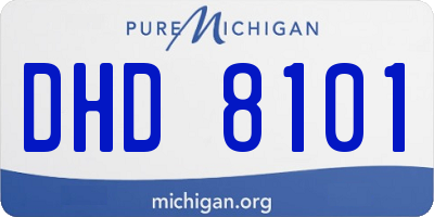 MI license plate DHD8101