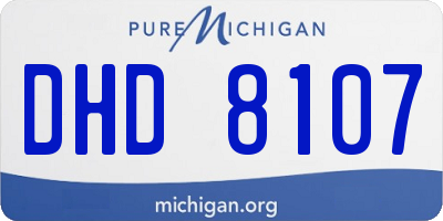 MI license plate DHD8107