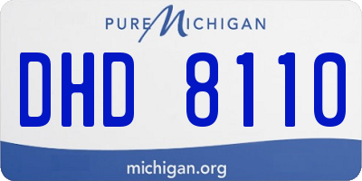 MI license plate DHD8110