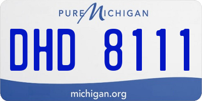 MI license plate DHD8111
