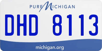 MI license plate DHD8113