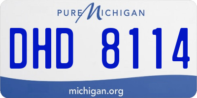 MI license plate DHD8114