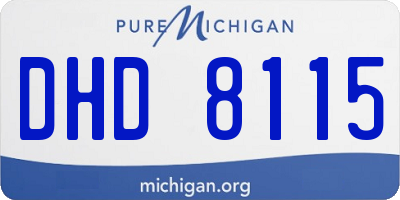 MI license plate DHD8115