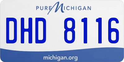 MI license plate DHD8116