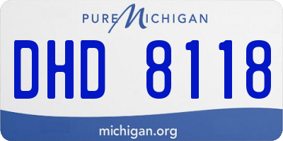 MI license plate DHD8118