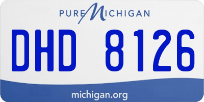 MI license plate DHD8126