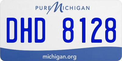 MI license plate DHD8128