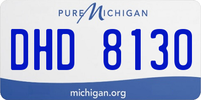 MI license plate DHD8130