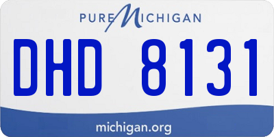 MI license plate DHD8131